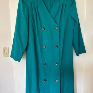 Vintage union made Lilli Ann dress, buttons and shoulder pads